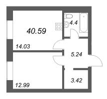 1 ккв № 37 Корп.: 1 , Секция 3  в ЖК Фонтанка 130