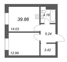 1 ккв № 52 Корп.: 1 , Секция 3  в ЖК Фонтанка 130
