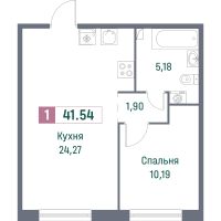 2 ккв (Евро) № 804 Корп.: 3 , Секция 8  в ЖК Фотограф