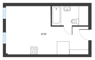 Студия № 314 Корп.: 1 , Секция 1  в ЖК GLER