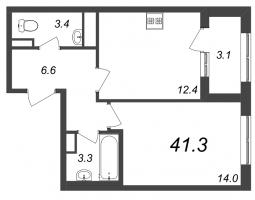 1 ккв № 781 Корп.: 9.3 , Секция 11  в ЖК Галактика