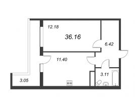 1 ккв № 581 Корп.: 2 Уч. 6-3 , Секция 3  в ЖК Геометрия