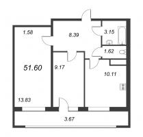 2 ккв № 358 Корп.: 2 Уч. 6-3 , Секция 2  в ЖК Геометрия