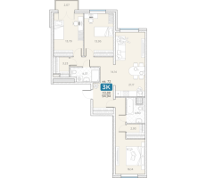 4 ккв (Евро) № 72 Корп.: 14А , Секция 2  в ЖК Гильдия