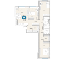 4 ккв (Евро) № 132 Корп.: 14А , Секция 3  в ЖК Гильдия