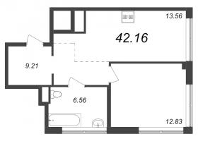 1 ккв № 172, Секция 4  в ЖК GloraX Premium Василеостровский