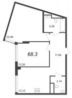 2 ккв № 120, Секция 4  в ЖК GloraX Premium Василеостровский