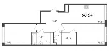 2 ккв № 620, Секция 14  в ЖК GloraX Premium Василеостровский
