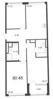 3 ккв № 915, Секция 20  в ЖК GloraX Premium Василеостровский