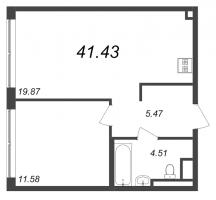 2 ккв (Евро) № 979, Секция 20  в ЖК GloraX Premium Василеостровский