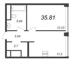 1 ккв № 213, Секция 4  в ЖК GloraX Premium Василеостровский