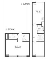 3 ккв (Евро) № 110, Секция 3  в ЖК GloraX Premium Василеостровский