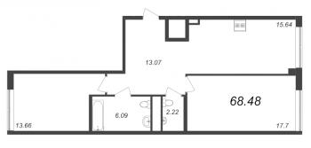 2 ккв № 118, Секция 4  в ЖК GloraX Premium Василеостровский