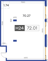 К. пом № Н24, Секция 5  в ЖК GloraX Premium Василеостровский