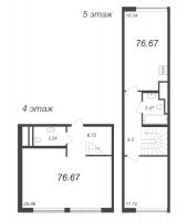 3 ккв (Евро) № 103, Секция 3  в ЖК GloraX Premium Василеостровский