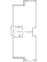 К. пом № к20 Корп.: 4.7 , Секция 1  в ЖК Город Первых