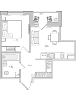 2 ккв (Евро) № 142 Корп.: 4.6 , Секция 1  в ЖК Город Первых