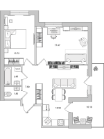 3 ккв (Евро) № 367 Корп.: 4.7 , Секция 2  в ЖК Город Первых