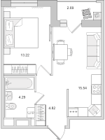 2 ккв (Евро) № 785 Корп.: 4.5 , Секция 5  в ЖК Город Первых