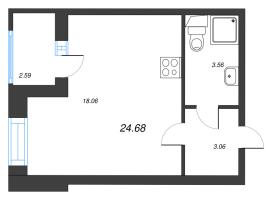 Студия № 640 Корп.: 8 Уч. 13 , Секция 4  в ЖК Город Звезд