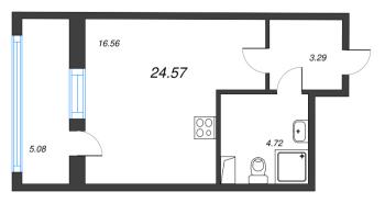 Студия № 537 Корп.: 11 , Секция 4  в ЖК Город Звезд