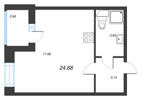 Студия № 425 Корп.: 8 Уч. 13 , Секция 3  в ЖК Город Звезд