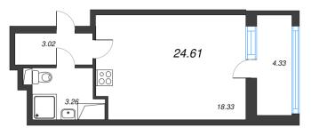 Студия № 135 Корп.: 11 , Секция 2  в ЖК Город Звезд
