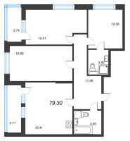 4 ккв (Евро) № 7 Корп.: 11 , Секция 1  в ЖК Город Звезд