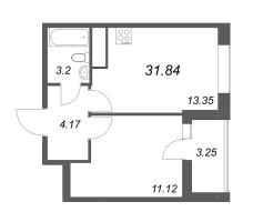 1 ккв № 260 Корп.: 5.2 Уч. 23 , Секция 2  в ЖК Город Звезд