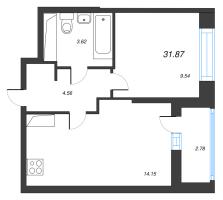 1 ккв № 145 Корп.: 6 , Секция 1  в ЖК Город Звезд