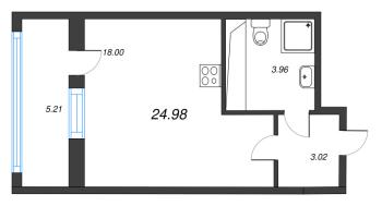 Студия № 569 Корп.: 11 , Секция 4  в ЖК Город Звезд