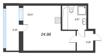 Студия № 567 Корп.: 11 , Секция 4  в ЖК Город Звезд