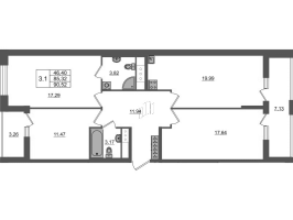 4 ккв (Евро) № 148 Корп.: 5.1 Уч. 23 , Секция 2  в ЖК Город Звезд