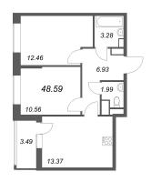 2 ккв № 162 Корп.: 5.2 Уч. 23 , Секция 1  в ЖК Город Звезд