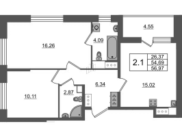 3 ккв (Евро) № 113 Корп.: 8 Уч. 13 , Секция 1  в ЖК Город Звезд