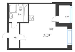 Студия № 358 Корп.: 6 , Секция 2  в ЖК Город Звезд