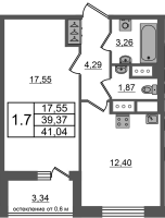 1 ккв № 91 Корп.: 12 , Секция 1  в ЖК Город Звезд