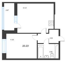 2 ккв (Евро) № 125 Корп.: 5.1 Уч. 23 , Секция 1  в ЖК Город Звезд