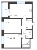 3 ккв (Евро) № 131 Корп.: 7 , Секция 1  в ЖК Город Звезд
