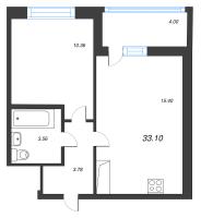 2 ккв (Евро) № 250 Корп.: 12 , Секция 2  в ЖК Город Звезд
