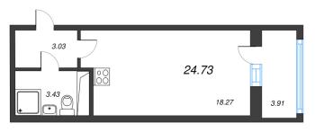 Студия № 452 Корп.: 11 , Секция 3  в ЖК Город Звезд