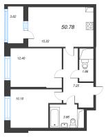 3 ккв (Евро) № 447 Корп.: 11 , Секция 3  в ЖК Город Звезд