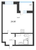 Студия № 406 Корп.: 10 , Секция 2  в ЖК Город Звезд