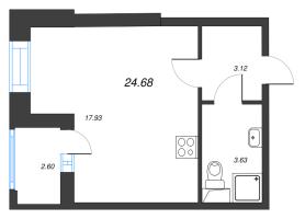 Студия № 136 Корп.: 8 Уч. 13 , Секция 2  в ЖК Город Звезд