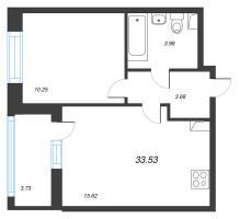 2 ккв (Евро) № 6 Корп.: 5.1 Уч. 23 , Секция 1  в ЖК Город Звезд