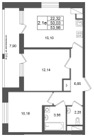 3 ккв (Евро) № 175 Корп.: 14.1 , Секция 1  в ЖК Город Звезд