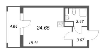 Студия № 425 Корп.: 5.2 Уч. 23 , Секция 2  в ЖК Город Звезд