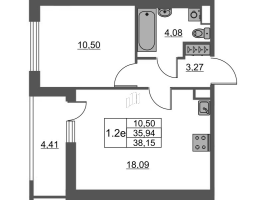 2 ккв (Евро) № 80 Корп.: 3 Уч. 20 , Секция 1.2  в ЖК Город Звезд