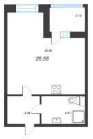 Студия № 180 Корп.: 12 , Секция 2  в ЖК Город Звезд