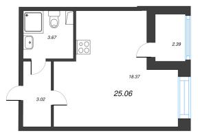 Студия № 262 Корп.: 6 , Секция 2  в ЖК Город Звезд